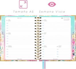 Agenda escolar Takenote A5 día/página mul 2025-26 Valeria