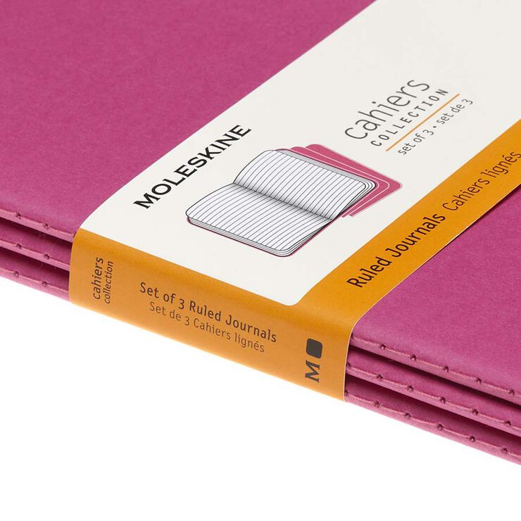 Pack 3 Llibretes Moleskine P Rosa Ratlla