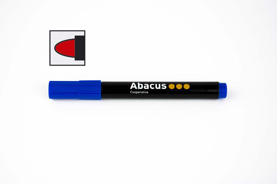 Retolador permanent Abacus punta rodona blau
