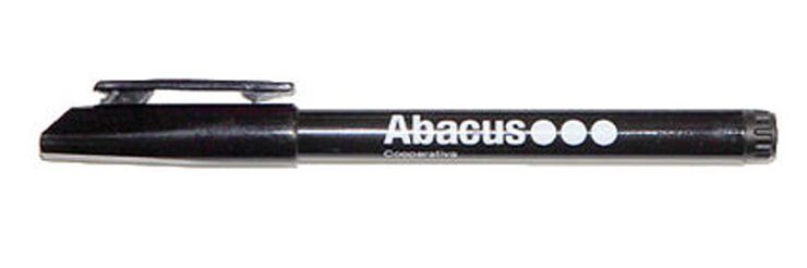 Rotulador permanente Abacus punta M. negro 12u