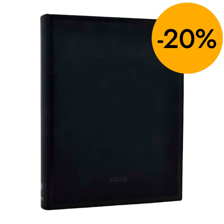 Agenda Paperblanks Flexi Ultra Negre Cl&agrave;ssic dia/p&agrave;g cas 2026