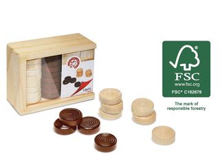 Dames Fitxes de Fusta