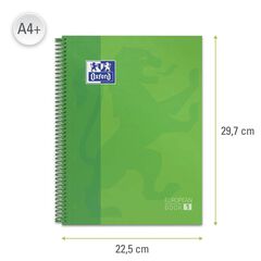 Notebook 1 A4 Tapa Extradura 80F 5X5 Oxford Verd