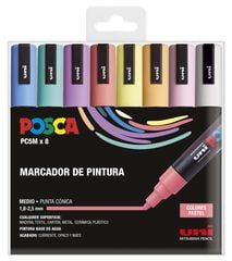 Rotuladores Posca PC-5M 1,8-2,5mm Pastel 8 colores Rotuladores Posca PC-5M 1,8-2,5mm Pastel 8 colores