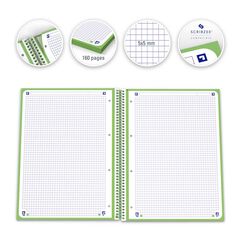 Notebook 1 A4 Tapa Extradura 80F 5X5 Oxford Verd