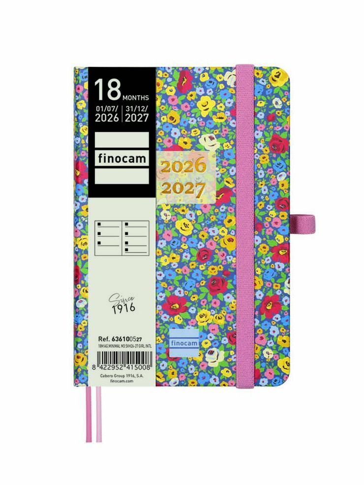 Agenda Finocam 18M M3 Sem/Vista Multiling&uuml;e 2026-27 Girl