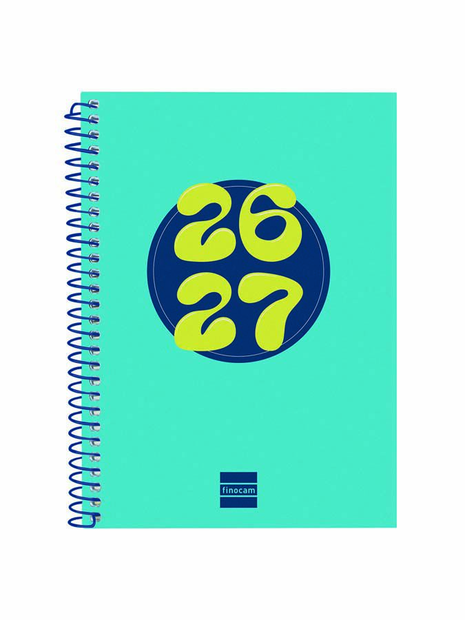 Agenda Escolar Finocam Cool 1/8 Sem/Vista Catal&aacute;n 2026-27 Azul