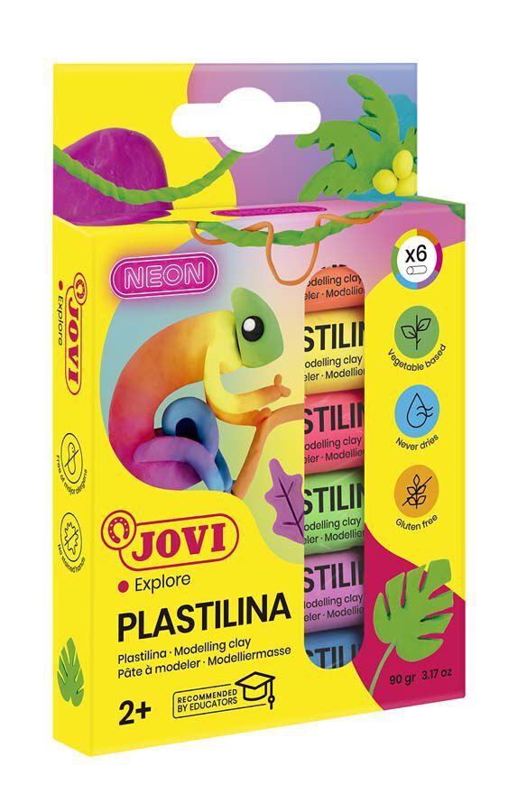 Plastilina Jovi Ne&oacute;n 15g 6 colores