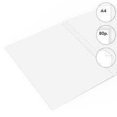 Libreta espiral Abacus A4 80 hojas liso rojo