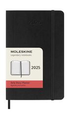Agenda Moleskine 12m día/pág 2025 Pocket negro