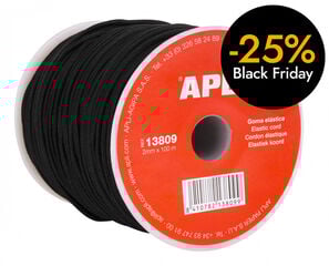 Goma elástica Apli 2mmx100m negro