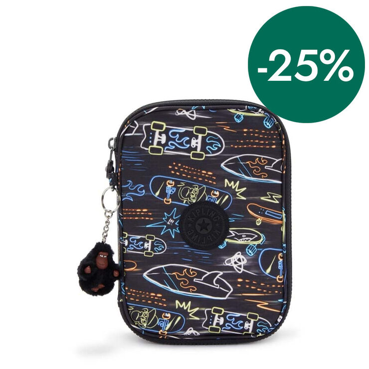 Plumier buit Kipling 100 Pens Neon Skate