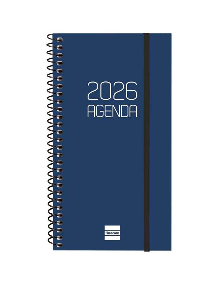 Agenda Finocam Opaque E9 setm/vista horitzontal cas 2026 blau