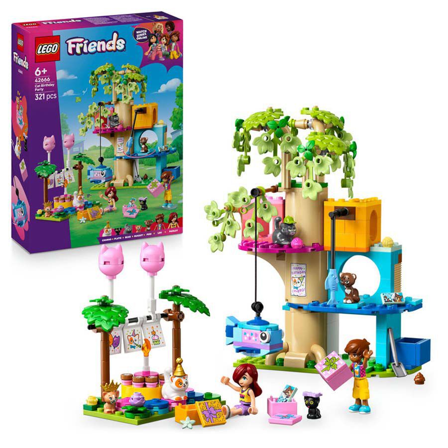 LEGO&reg; Friends Fiesta de Cumplea&ntilde;os y Casa del &Aacute;rbol Felina 42666