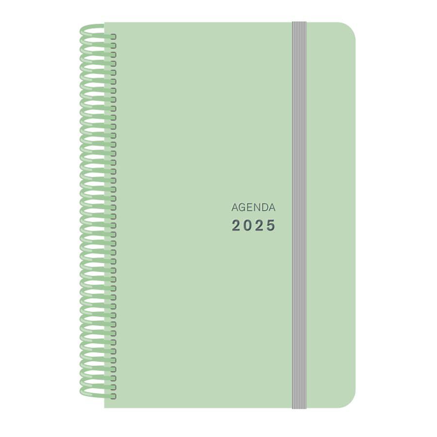 Agenda espiral Senfort A5 setm/vista catal&agrave; 2025 Pastel lila