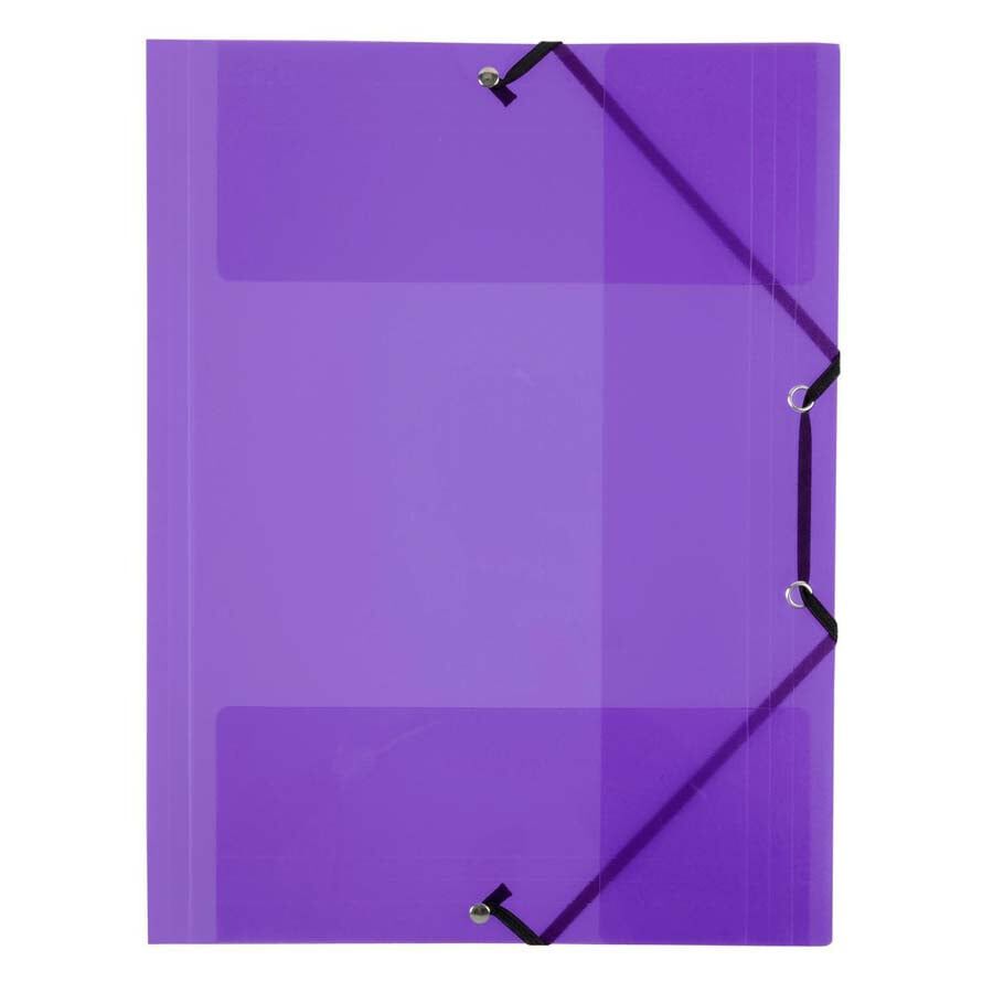 Carpeta con gomas 3 solapas A4 Viquel lila