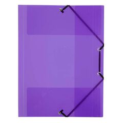 Carpeta con gomas 3 solapas A4 Viquel lila