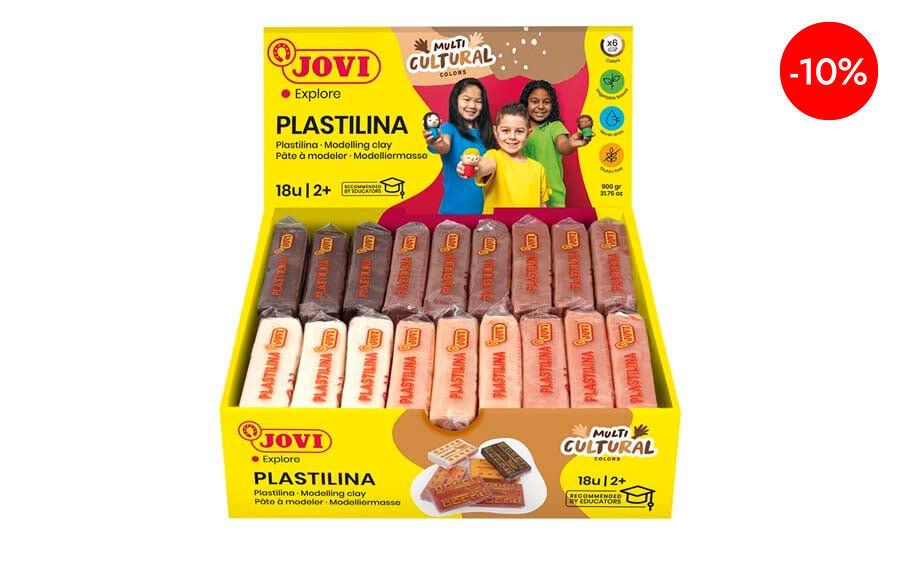 Plastilina Jovi multicultural 50g 18u