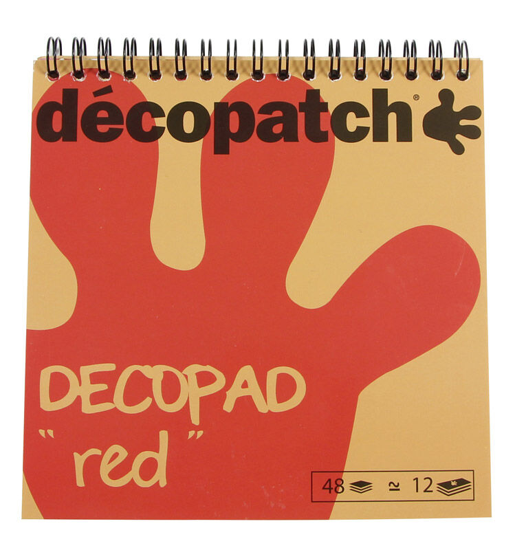 DECOPATCH BLOC DECOPAD ROJO 15x15cm