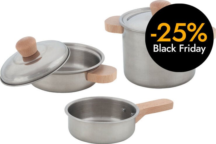 Juego de Cocina 2 Cazuelas y 1 Sartén