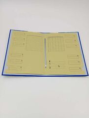 Carpeta clasificadora forrada azul