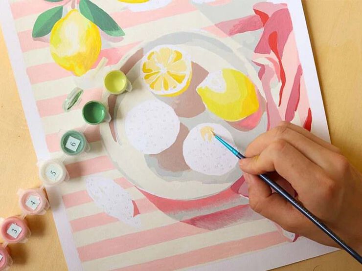 Pintar con n&uacute;meros Limones