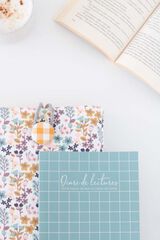 Funda de Llibre Drapets Flor Lila interior mostassa