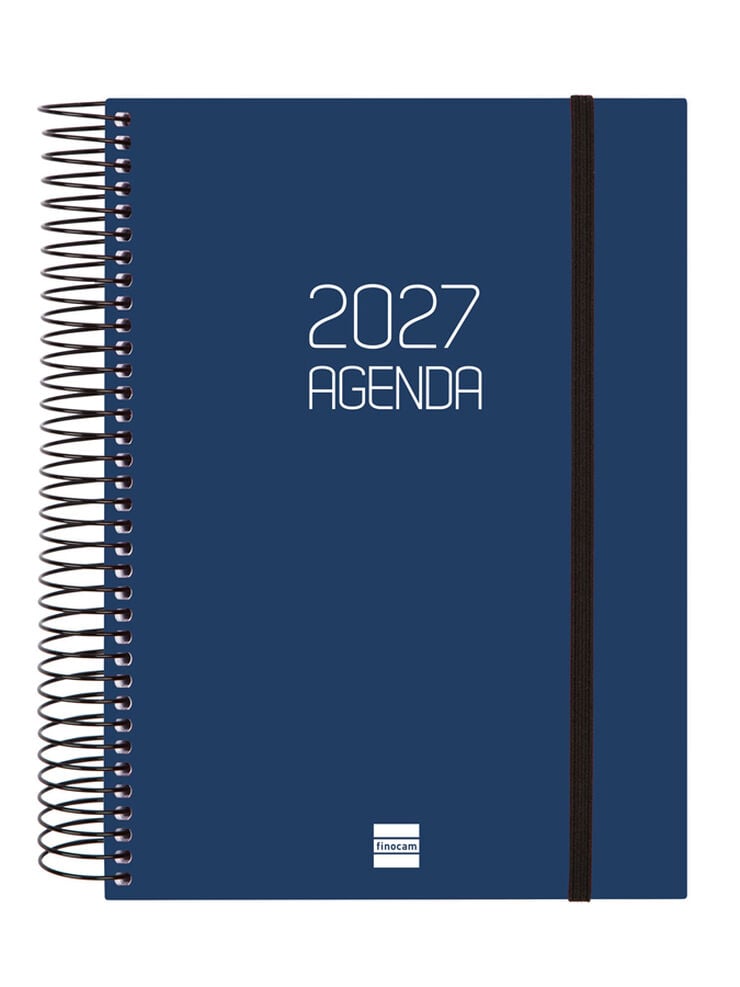 Agenda Finocam Opaque Dia P&agrave;gina 2027 Catal&agrave; Blau