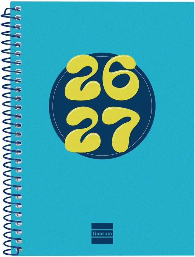 Agenda Escolar Cool | 1/8 Setmana Vista, Castell&agrave; (2026-2027) &ndash; Blau