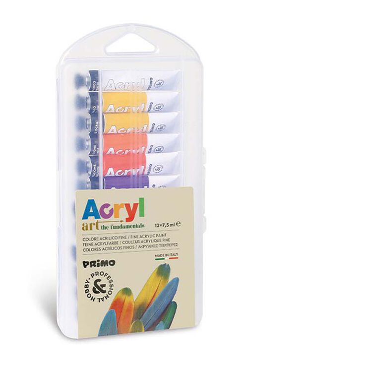 Pintura Acrílica Acryl estuche 12 colores