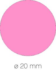 Gomets Cercle gran 20mm rotlle rosa