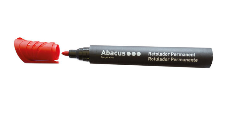 Rotulador permanente Abacus 10 u. 4 mm Rojo