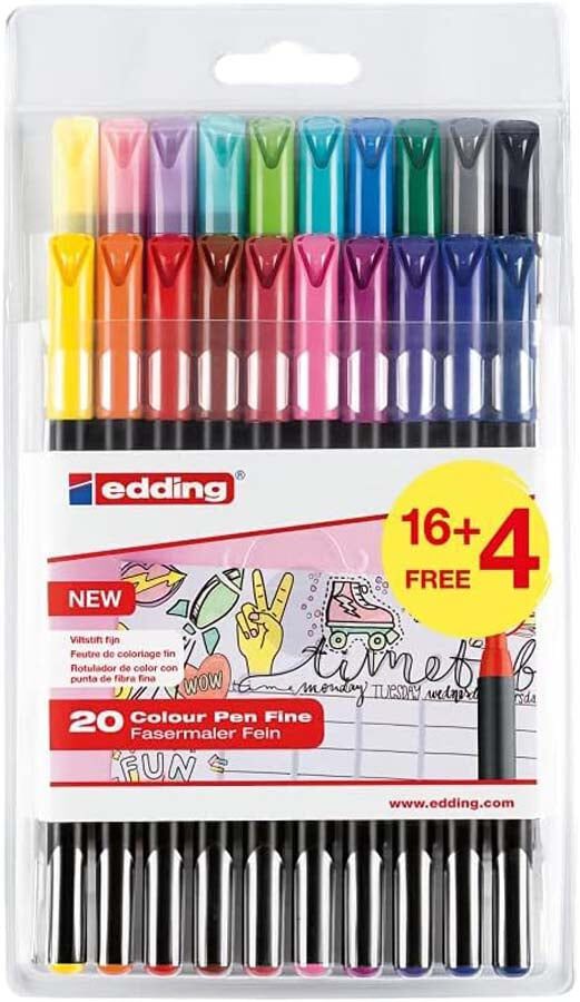 Rotuladores Edding 1200 16+4 colores