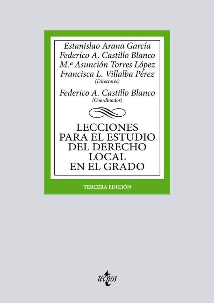 Lecciones para el estudio del derecho local en el grado