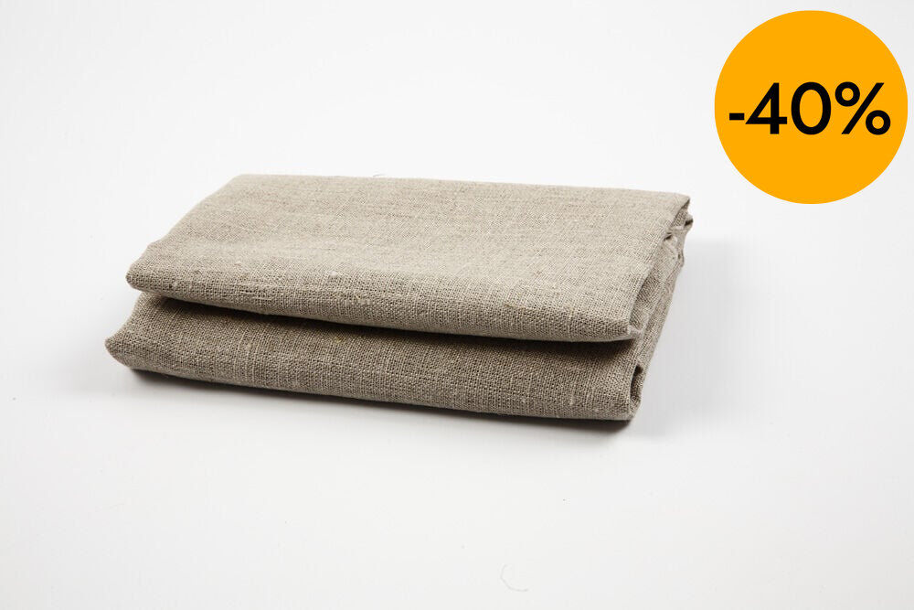 Tela de lli Creotime 185 g/m&sup2; marr&oacute; 140x50 cm