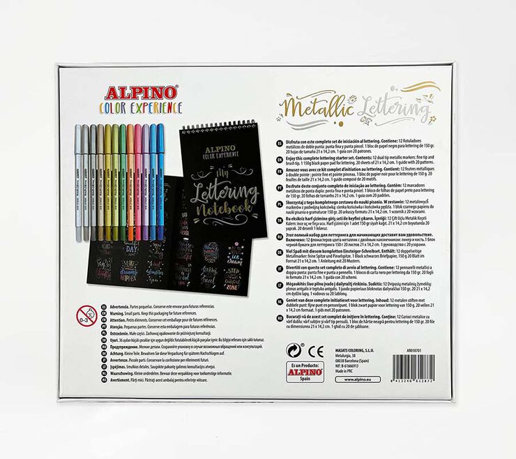 Set Metallic Lettering Alpino Color Experience