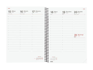 Agenda Finocam Opaque Semana Vista Vertical 2027 Catal&aacute;n Negro