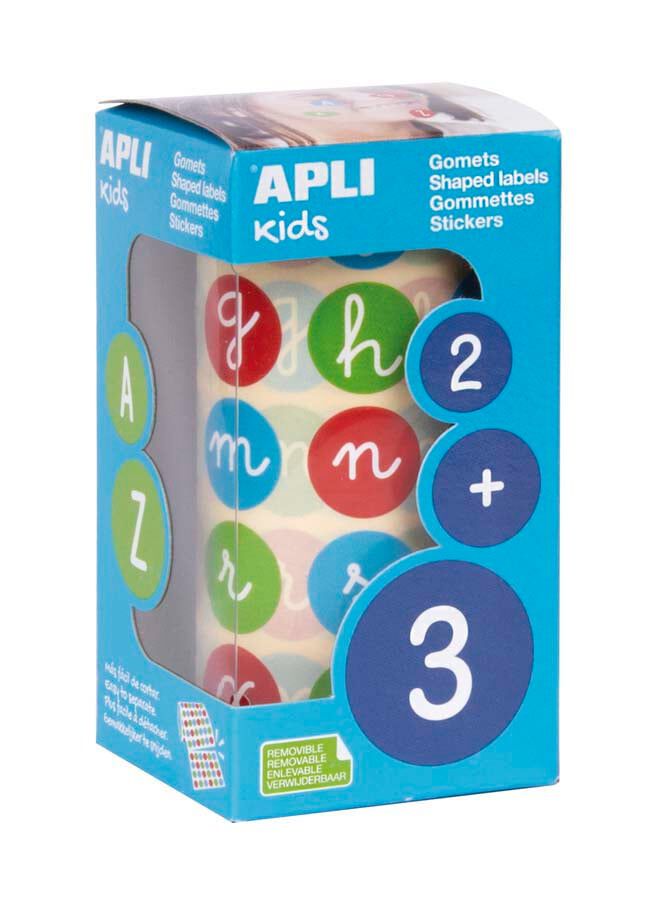 Gomets tem&aacute;ticos Abecedario min&uacute;sculas rollo 900u