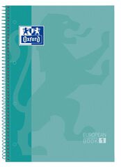 Cuaderno espiral Oxford Classic Europeanbook 1 A4+ 5x5 80F Azul
