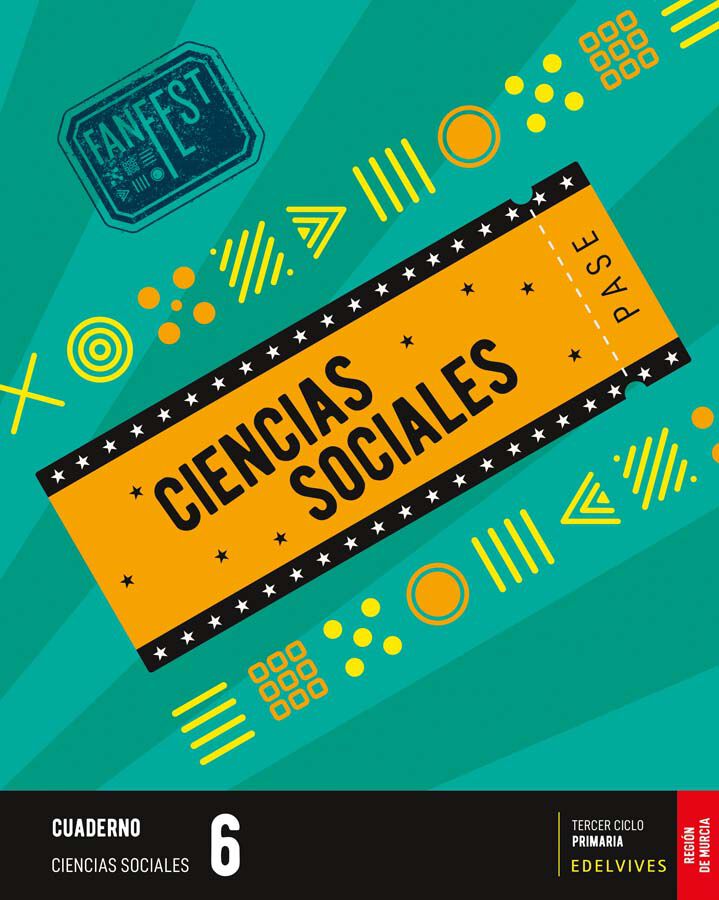 Ciencias Sociales 6.&ordm; Primaria. Cuaderno. Murcia