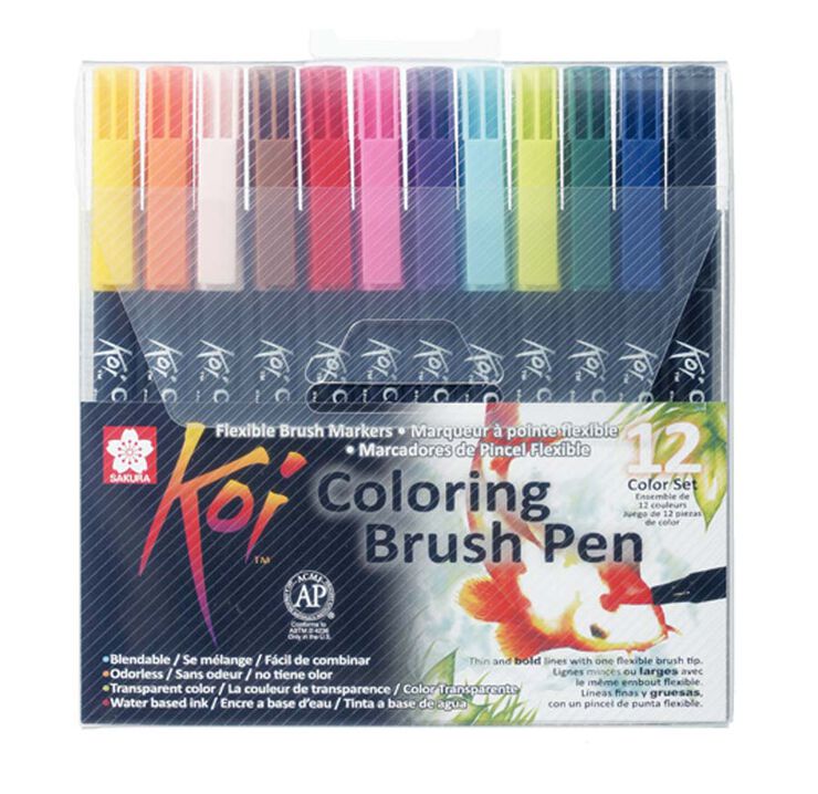 Retoladors Brush Koi 12 colors