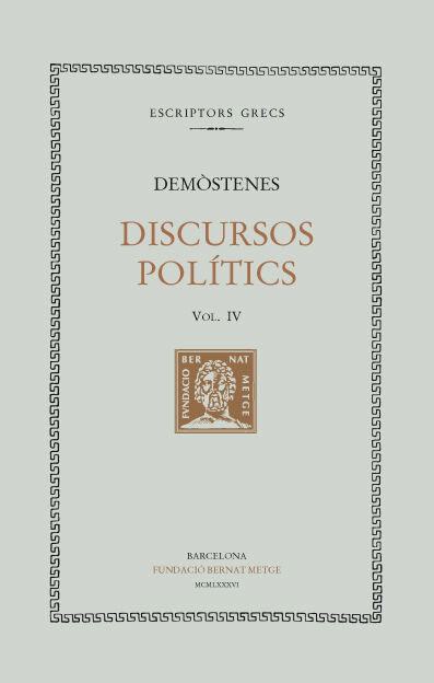 Discursos pol&iacute;tics, vol. IV: Contra Arist&ograve;crates