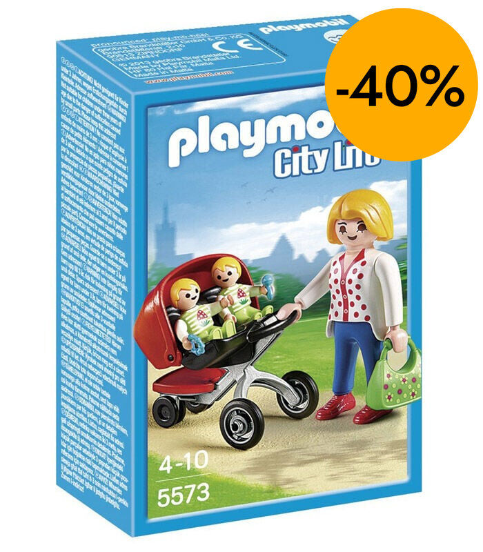 Figuras Playmobil City Life Madre con gemelos 5573