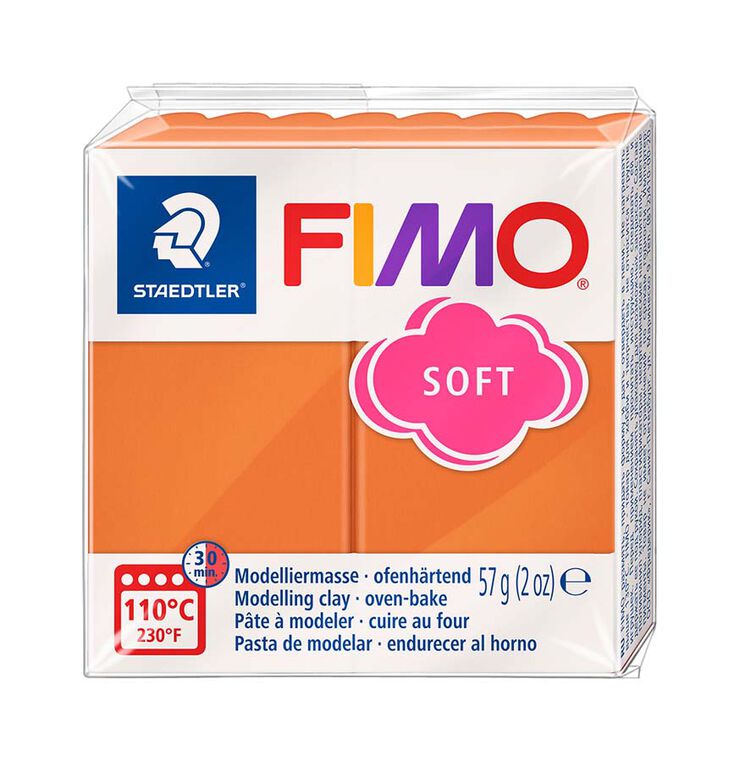 Pasta modelar Fimo Soft 57g marró clar