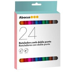Rotulador Abacus doble punta 24 colores
