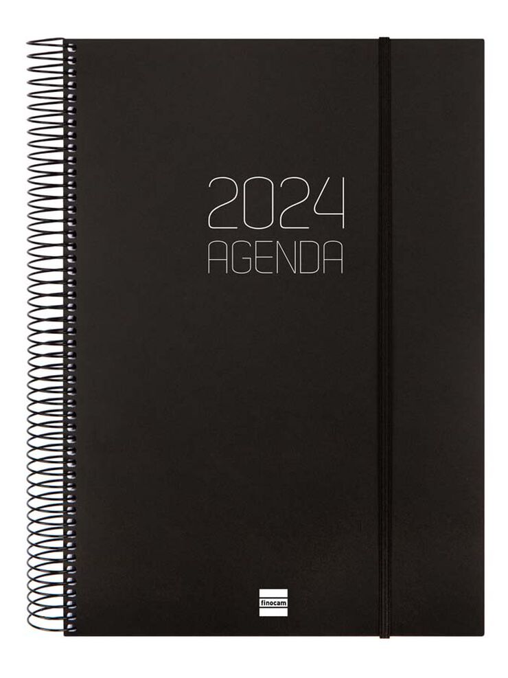 Agenda Finocam Opaque E40 día/pág 2024 Negro cat