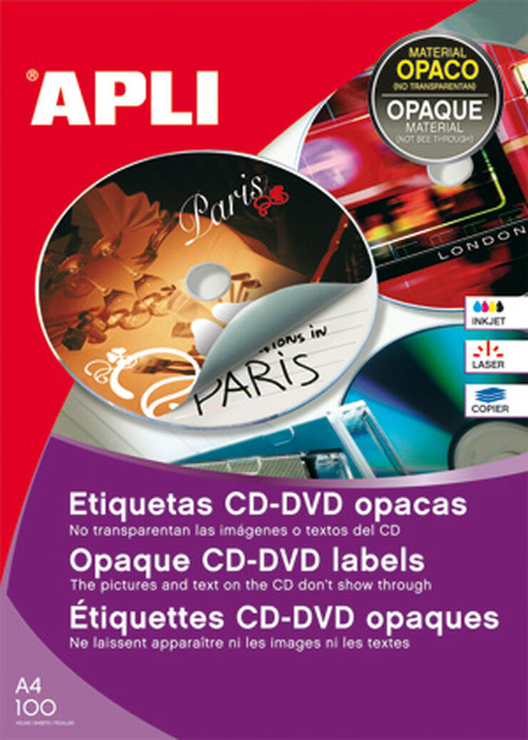 Etiqueta CD Mega Apli 100 hojas