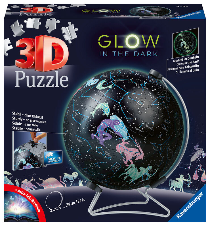 Puzle 180 piezas 3D Esférico estrellas Glow in the Dark