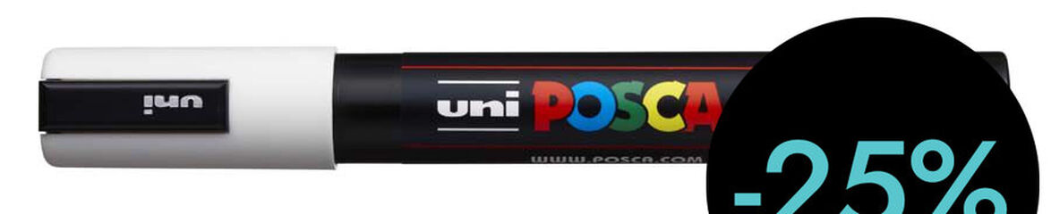 Retolador Posca PC-5M 1,8-2,5mm blanc