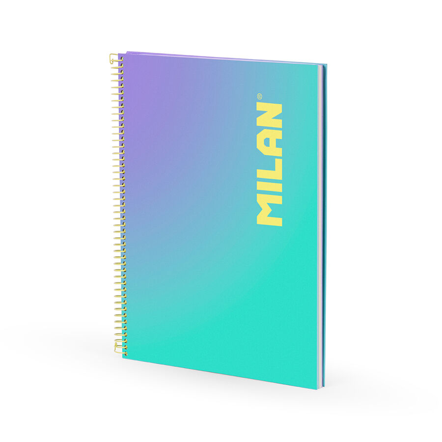 Libreta Espiral A4 Cuadr&iacute;cula 5 &times; 5 Sunset 90 Hojas Turquesa